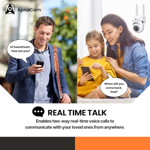 ApnaCam Combo Pack - 2 Wi-Fi Smart Indoor & Outdoor 355° PTZ Camera with Live Monitoring| Two-Way Audio| Motion Detection| Alarm |SD Card Recording| Cloud Storage | Full-Color Night Vision Camera - Image 4
