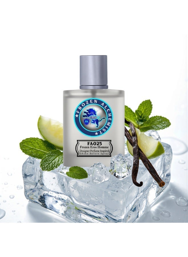 Frozen Alchemist Frozen Eros (FA025) EDP For Men 100ml | Long Lasting Fresh Mint, Vanilla & Woody Fragrance - Image 2