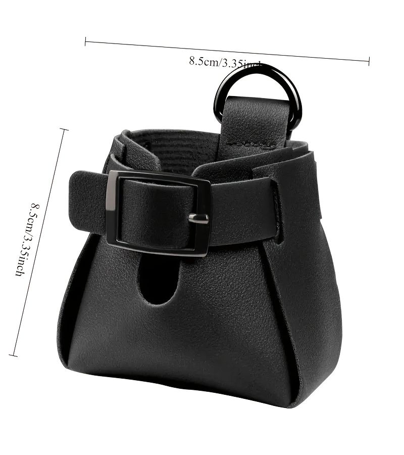 Red PU Leather Car Air Vent Storage Box For Phone Glasses Water Bottle - Image 2