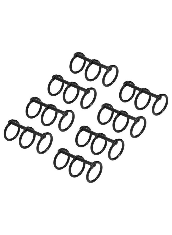 Thoraya Binder Rings Reusable 3 Hole Electroplated Metal DIY Hand Account Paper Loose Leaf Binding RingsBlack  - Image 2