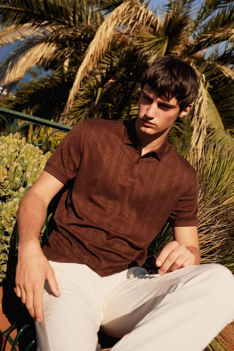 DeFacto Regular Fit Short Sleeve Knitted Polo Shirt