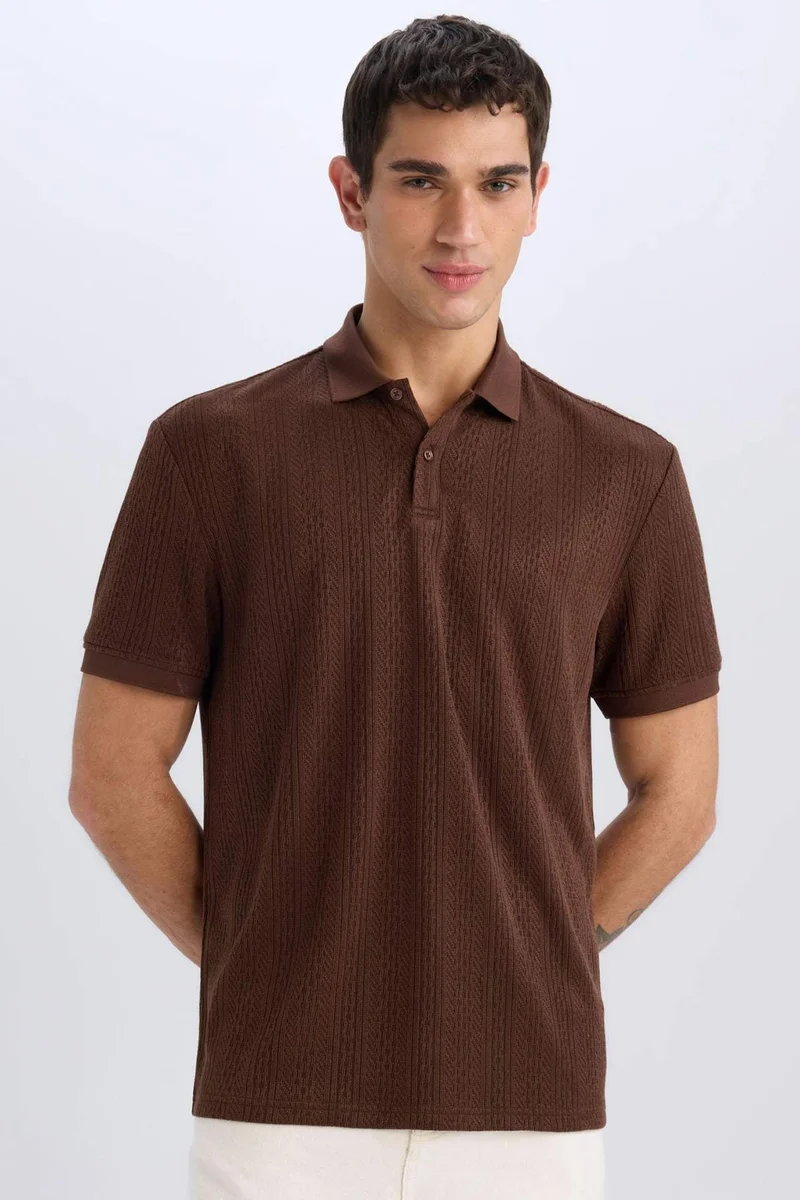 DeFacto Regular Fit Short Sleeve Knitted Polo Shirt
