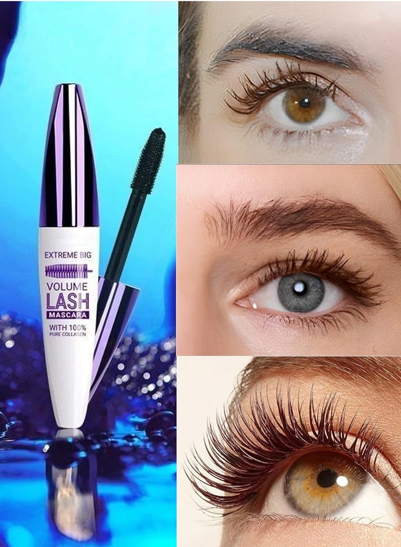 Maxfine Extreme Big 5D Volume Lash Mascara Fiber Lash Extensions Colored Mascara Long Lasting Smudge Proof Non Clumping Curling Voluminous Mascara for Lengthening Charming Lashes Brown 02  - Image 5