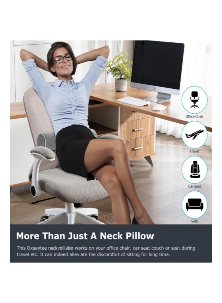 TELANPU Cervical Neck Roll Pillow for Sleeping, Memory Foam Round Bolster Pillow for Neck and Shoulder Pain Relief, Ergonomic Lumbar Support Cushion with Washable Cover - Image 4