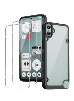 Phone case compatible with Nothing CMF Phone 1 with 2 layers of protective film, ultra-thin transparent PC case, soft edge [scratch resistant] [shock resistant] Case CMF Phone 1 phone case
