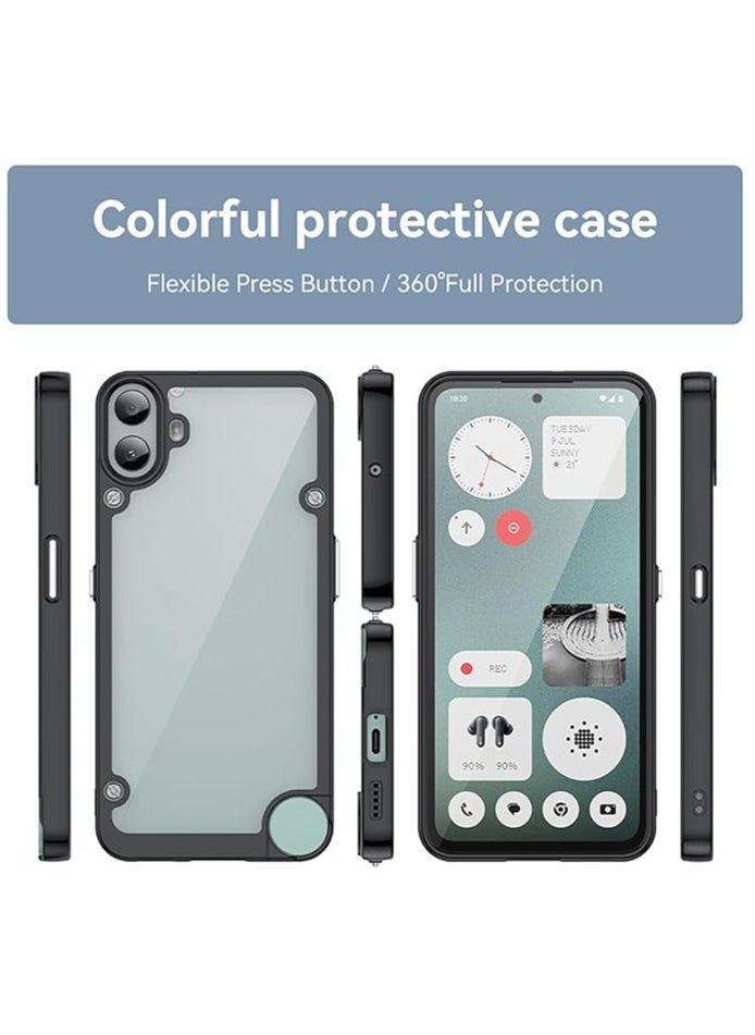 General - Phone case compatible with Nothing CMF Phone 1 with 2 layers of protective film, ultra-thin transparent PC case, soft edge [scratch resistant] [shock resistant] Case CMF Phone 1 phone case - Image 1