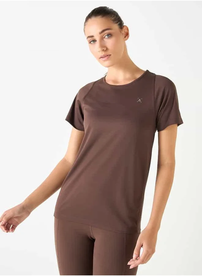 ADOT Round Neck T-shirt with Short Sleeves