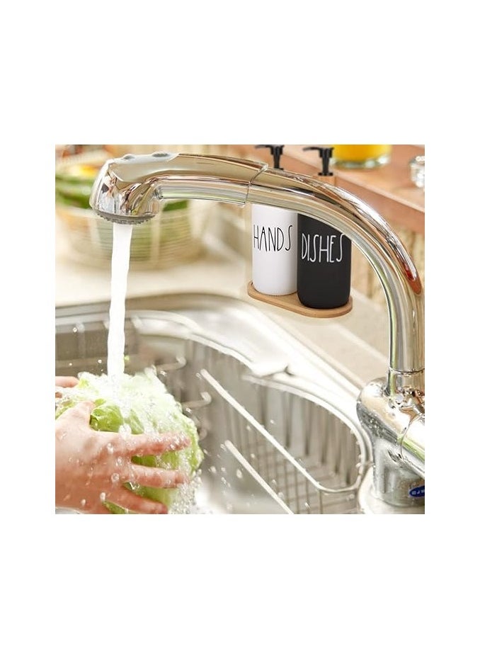 QSHOP QSHOP® Soap Dispenser for Hands and Dishes for Kitchen Sink, Kitchen Decor, Modern Farmhouse Decor and Soap Holder 400ml  - Image 2