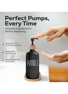 QSHOP QSHOP® Soap Dispenser for Hands and Dishes for Kitchen Sink, Kitchen Decor, Modern Farmhouse Decor and Soap Holder 400ml  - Image 3