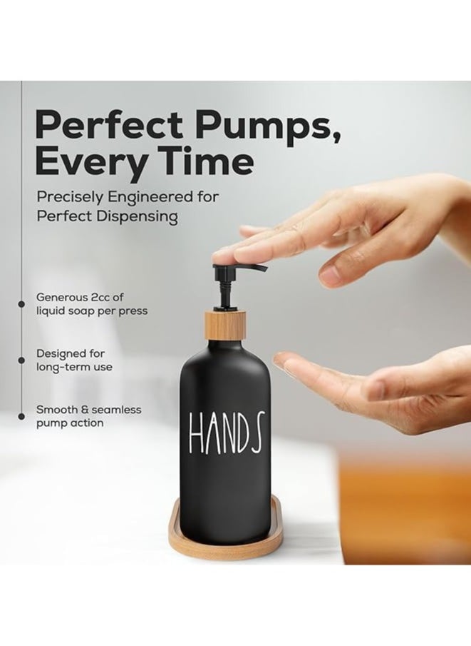 QSHOP QSHOP® Soap Dispenser for Hands and Dishes for Kitchen Sink, Kitchen Decor, Modern Farmhouse Decor and Soap Holder 400ml  - Image 3
