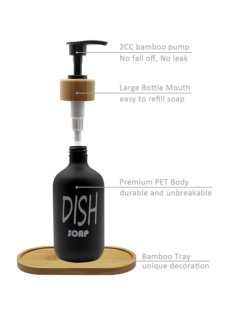 QSHOP QSHOP® Soap Dispenser for Hands and Dishes for Kitchen Sink, Kitchen Decor, Modern Farmhouse Decor and Soap Holder 400ml  - Image 4