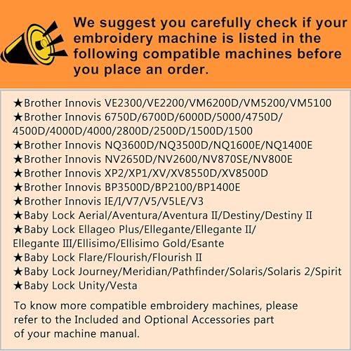 New brothread إطار تطريز جديد من بروثريد SA439 مع منطقة تطريز 5"x7" متوافق مع Brother Innovis NQ3600D/3500D NQ1700E/1600E/1400E VE2200 4000D 1500D V7 V5 V3 VM5200/6200D BabyLock Ellegante - Image 2