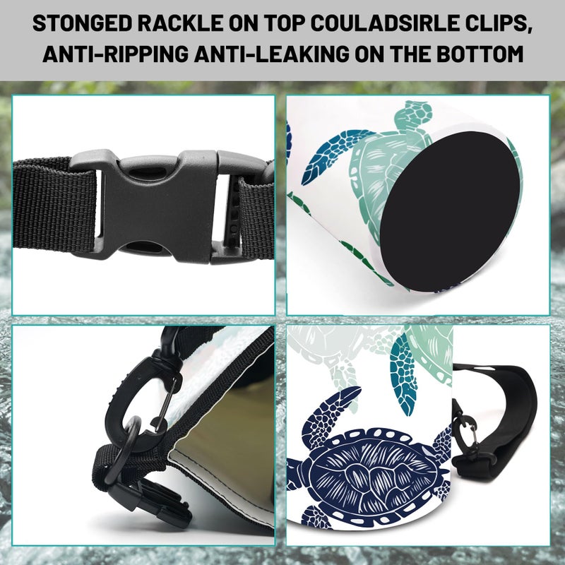 Cliduli Waterproof Dry Bag,Roll Top Sea Turtle Small Waterproof Backpack 5L/10L/20L Floating and Lightweight Bags for Kayaking, Boating, Fishing, Swimming and Camping - Image 3