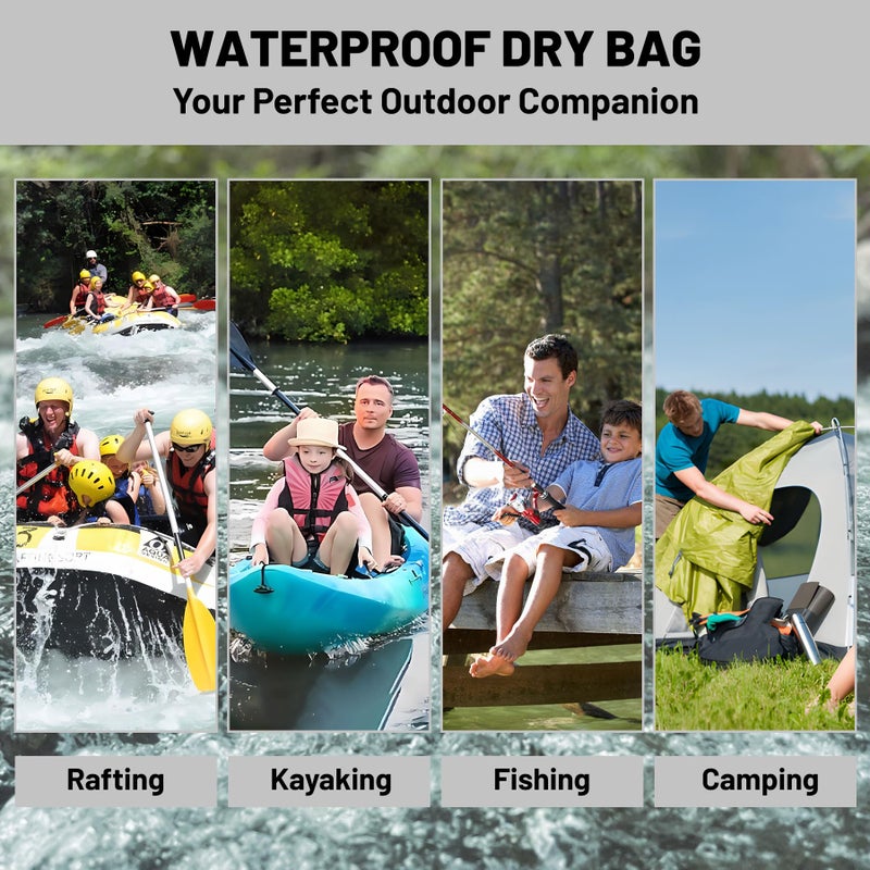 Cliduli Waterproof Dry Bag,Roll Top Sea Turtle Small Waterproof Backpack 5L/10L/20L Floating and Lightweight Bags for Kayaking, Boating, Fishing, Swimming and Camping - Image 4