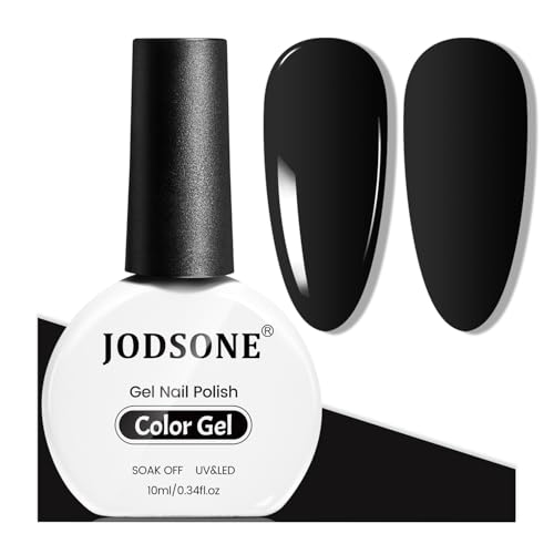 JODSONE 10ml Black Gel Nail Polish Black Gel Polish Soak Off Led Gel Polish Nail Art Manicure Salon Diy Need U V Lamp - Image 1