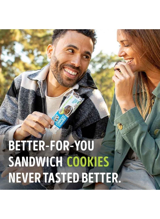 LENNY & LARRY'S ليني ولاري's الكريمة الكاملة®، بسكويت ساندويتش، فانيليا، نباتي، 5 جرام بروتين نباتي، 6 بسكويتات لكل عبوة (علبة من 12) - Image 3