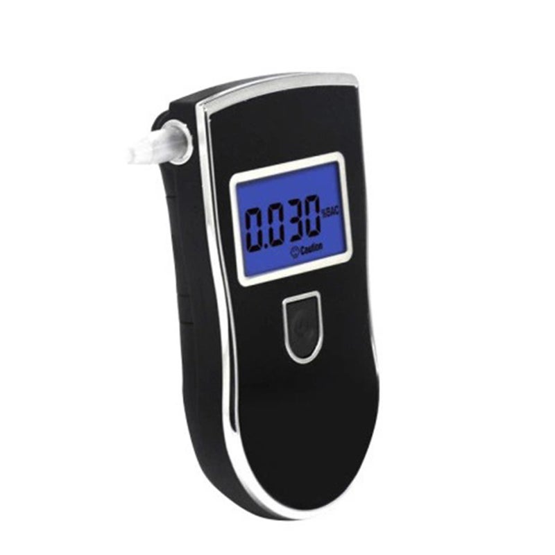 Breathalyzer: Black Portable Design High Accuracy 5-Second Fast Result - Blue Backlit LCD Display 3 Unit Conversion 20 Interchangeable Mouthpieces for Safe Driving & Professional Alcohol Testing - Image 3