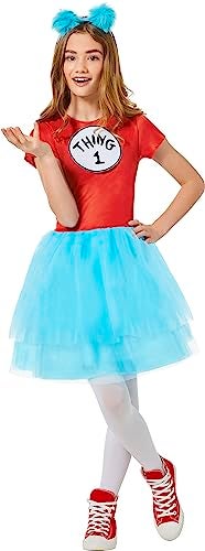 InSpirit Designs Dr Seuss Kids Thing 1 and Thing 2 Dress Costume Officially Licensed Group Cosplay Kids Costume - Image 1