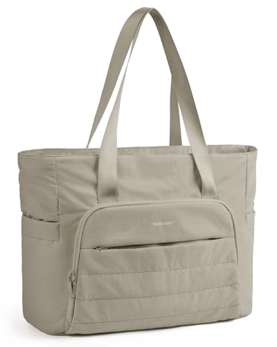 BAGSMART Tote Bag for Women Lightweight Tote Bag with Yoga Mat Strap Quilted Handbag for Daily Work Gym - Image 1