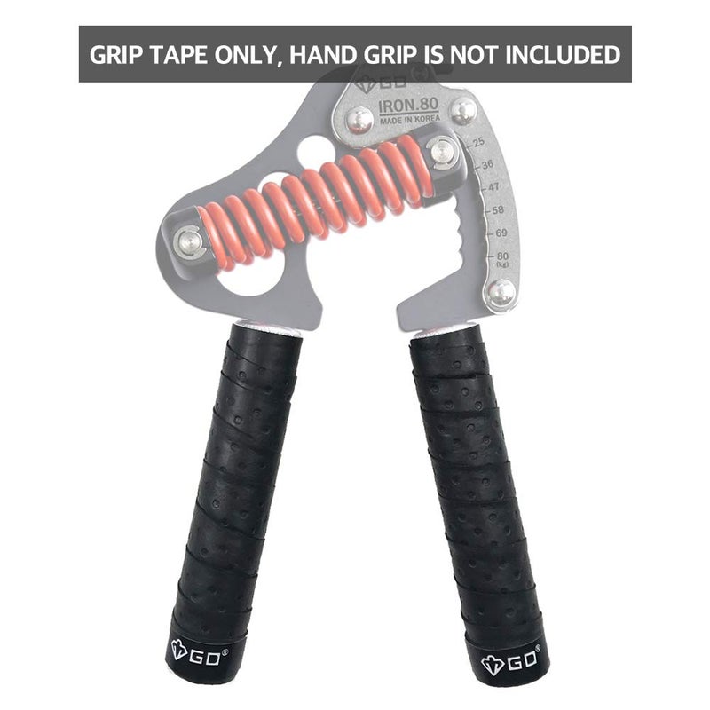GD Hand grip tape (Black), Grip tape for Hand grip strengthener, Hand gripper wrap tape, Reduce Pain and Injury Recovery, 2 set, Length : 20.5 X 1 inch - Image 3