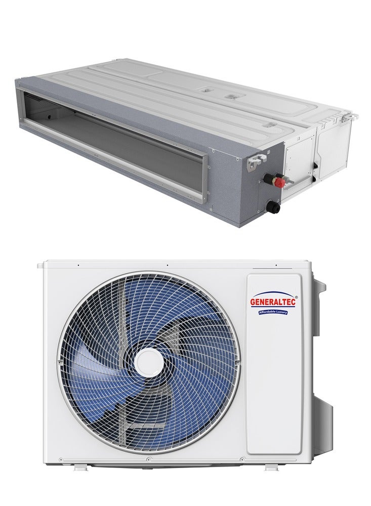 GENERALTEC مكيف هواء جنرالتيك 2 طن إنفيرتر دكت T3 GIDAC24INT4 | مكيف سبليت موفر للطاقة | ضاغط دوار T3 | تبريد سريع | مرحلة واحدة | غاز تبريد صديق للبيئة | ضمان كامل لمدة سنة + 5 سنوات للضاغط - Image 3