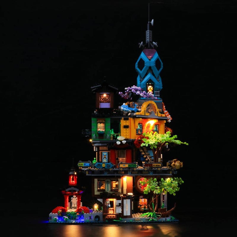GEAMENT Bricks Light Set for NINJAGO City Gardens Building Blocks Model Compatible with Lego 71741 Model Set Not Included - Image 4