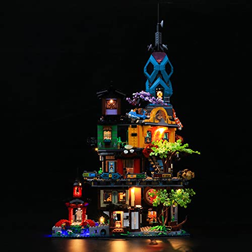 GEAMENT Bricks Light Set for NINJAGO City Gardens Building Blocks Model Compatible with Lego 71741 Model Set Not Included - Image 1
