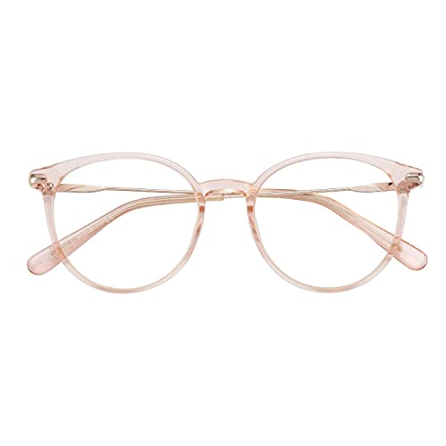 ZENOTTIC Round Optical Glasses Transparent Frame Clear Lens Eyewear Non-prescription Eyeglasses for Women - Image 3