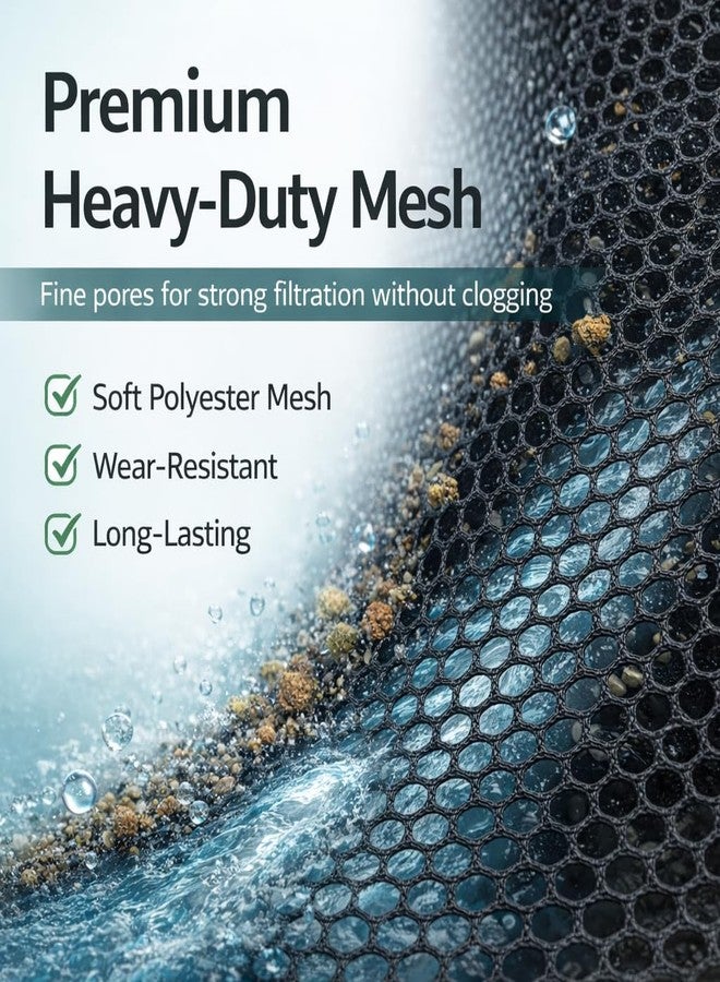 VAYINATO 2 Pcs (3 to 5 kg) Reusable Aquarium Filter Media Net Bags - Large Size Heavy-Duty Black Mesh with Strong Zipper | Washable & Reusable | for Freshwater & Saltwater Fish Tanks - Image 3