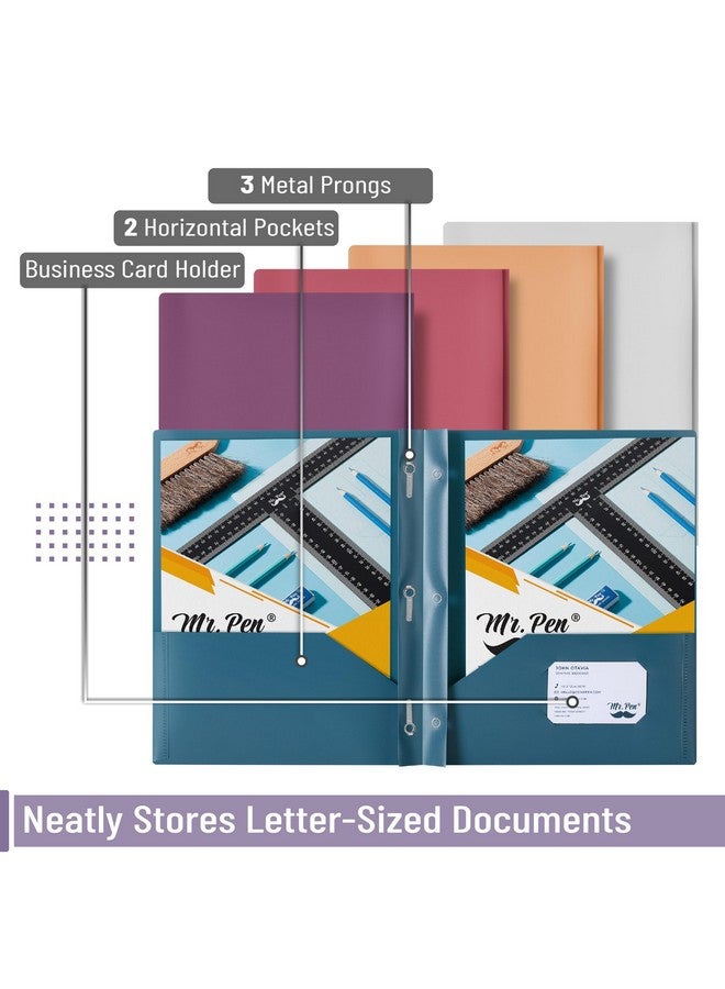 مستر. بين - مجلدات بلاستيكية مع جيوب وشوكة، عبوة من 5 قطع، ألوان متنوعة، مجلدات جيب، مجلدات مع شوكة، مجلدات ملفات مع مثبتات، مجلد ذو جيبين، مجلد مع جيوب، مجلد ذو جيبين - Image 3