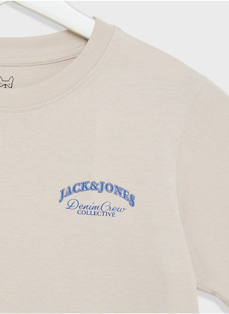 Jack & Jones Junior Kids Logo Crew Neck T-Shirts