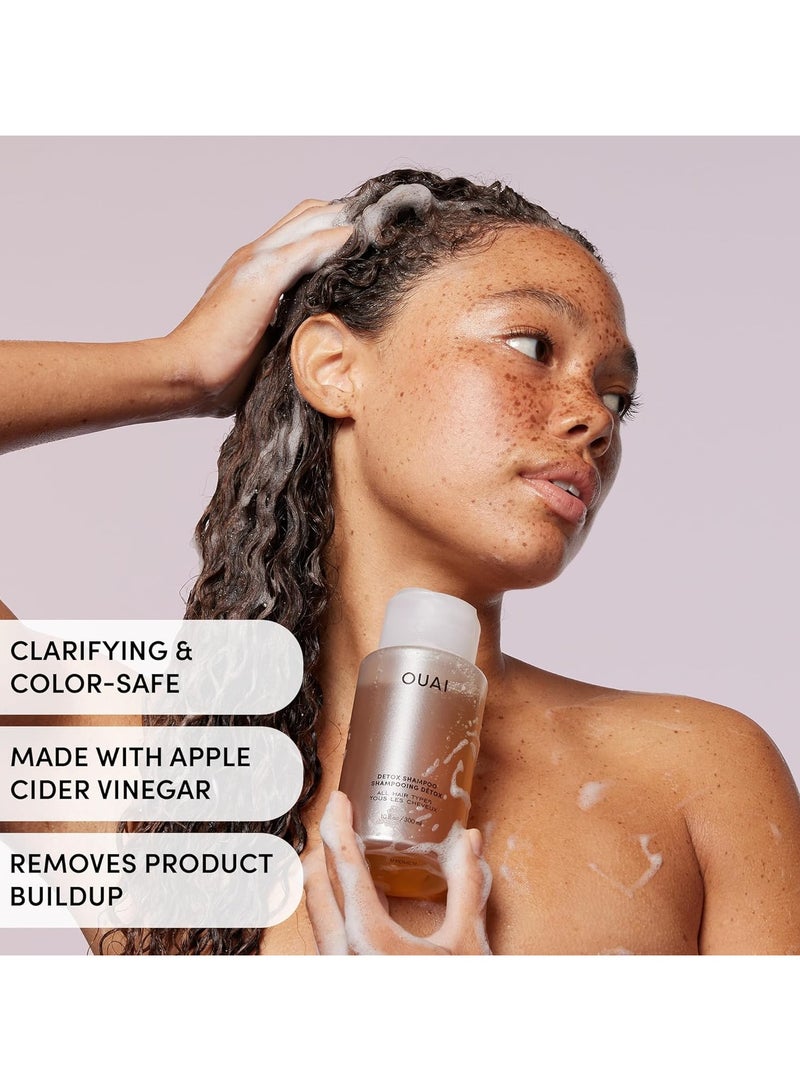 Ouai Detox Shampoo. Clarifying Cleanse for Dirt, Oil, Product and Hard Water Buildup. Get Back to Super Clean, Soft and Refreshed Locks. Free from Parabens, Sulphates and Phthalates (300ml) - Image 3