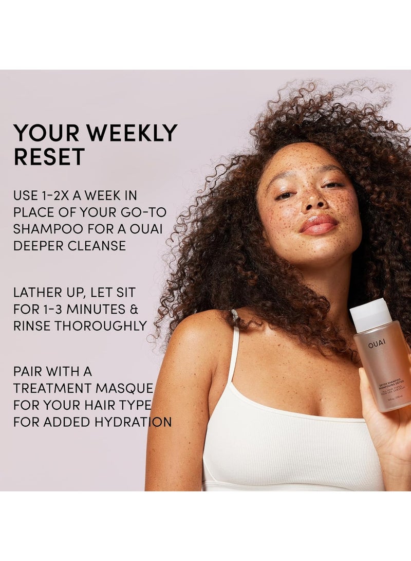 Ouai Detox Shampoo. Clarifying Cleanse for Dirt, Oil, Product and Hard Water Buildup. Get Back to Super Clean, Soft and Refreshed Locks. Free from Parabens, Sulphates and Phthalates (300ml) - Image 4