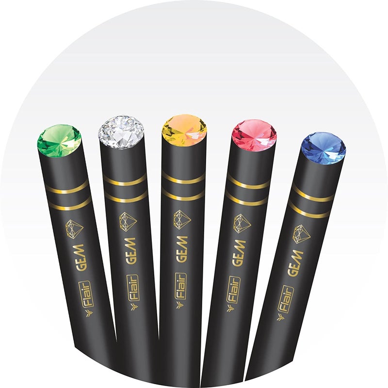 Flair FLAIR Creative Series Gem 2B Graphite Pencil Extra Dark Pencil Black Matte Finish Lightweight with Comfortable Grip Black Box Pack of 10 Pencils - Image 4