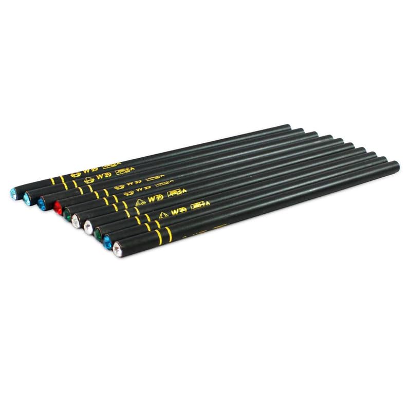 Flair FLAIR Creative Series Gem 2B Graphite Pencil Extra Dark Pencil Black Matte Finish Lightweight with Comfortable Grip Black Box Pack of 10 Pencils - Image 2