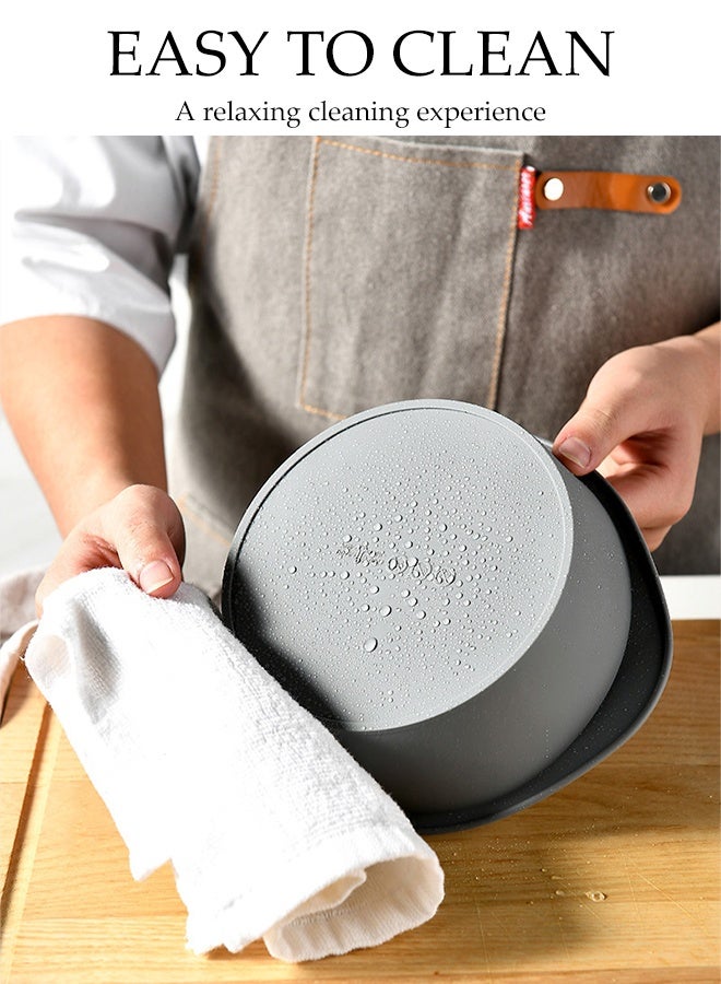 DUNISO 18Pcs Nonstick Silicone Bakeware Set Heat Resistant Bakeware Utensils Mold Tools Kit Easy Release Oven Silicone Pan for Kitchen with Cake Pans  Loaf Pans, Baking Cups, Measuring Cups and Spoons  - Image 5