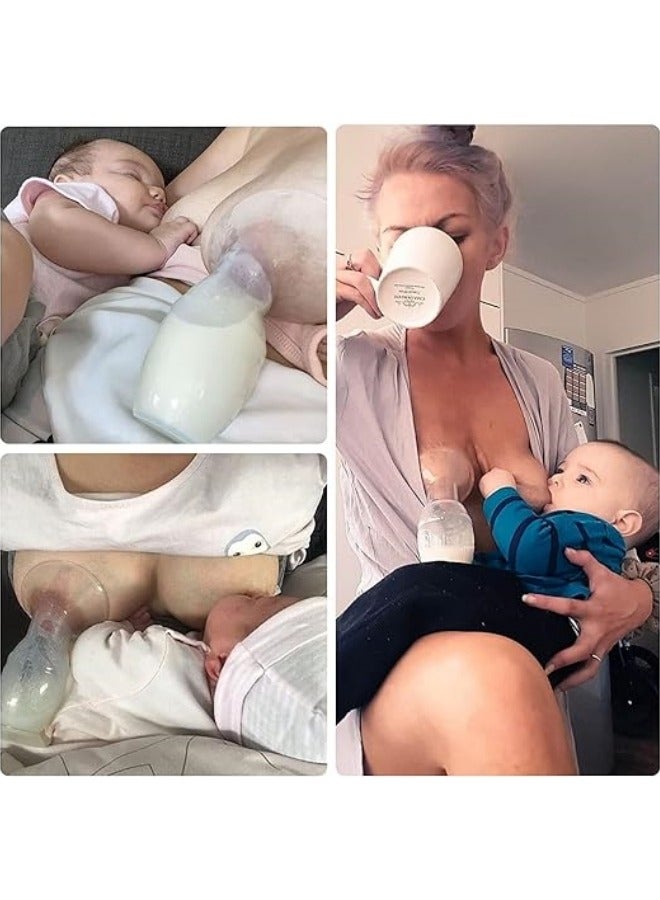 Silicone Breastfeeding Manual Breast Pump Milk Pump 100% Food Grade Silicone BPA PVC and Phthalate Free, Clear - Image 5