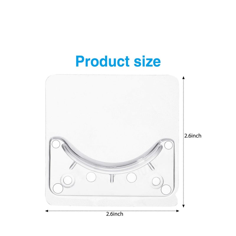 Zikra 6 Piece Adhesive Shower Curtain Rod Holder Adhesive Wall Mounted Shower Rods Holder Drill-Free Install Adhesive Rod Mount Retainer No Drilling Not Include Shower Curtain Rod - Image 2