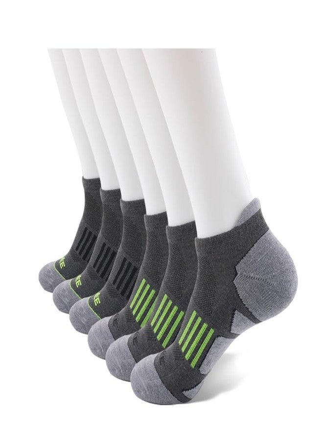 JOYNÉE 6 Pairs Mens Ankle Running Socks Men Low Cut Athletic Socks with Cushion - Image 3