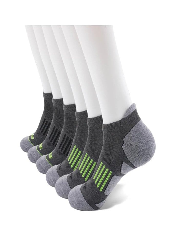 JOYNÉE 6 Pairs Mens Ankle Running Socks Men Low Cut Athletic Socks with Cushion - Image 1