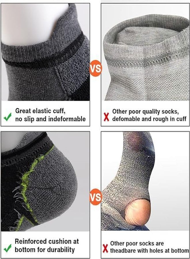 JOYNÉE 6 Pairs Mens Ankle Running Socks Men Low Cut Athletic Socks with Cushion - Image 5