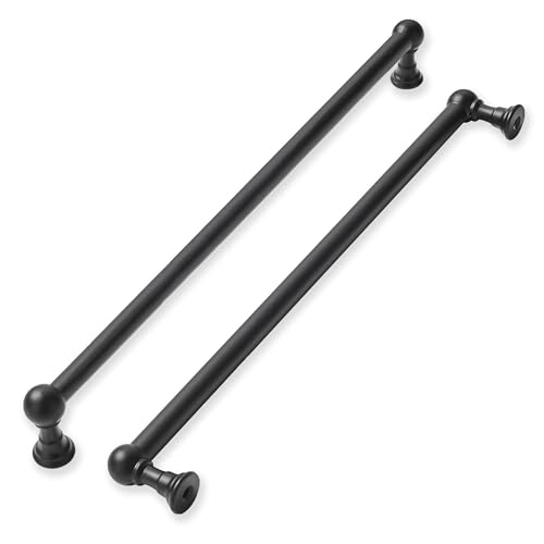 khtumeware 3 Pack Appliance Handle Pull 18 Inch Hole Center Matte Black Cabinet Pulls Heavy Duty Solid Cabinet Handles for cabinets Dressers Kitchens Handles Bathroom cabinets - Image 1