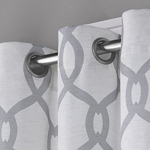 EXCLUSIVE HOME Kochi Light Filtering Linen Blend Grommet Top Curtain Panel Pair, 52x96, Dove Grey - Image 3