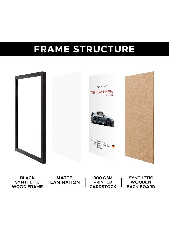 CodersParadise Porsche 718 Cayman Wall Poster Frame - Image 4