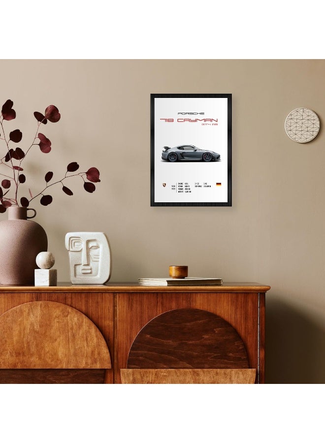 CodersParadise Porsche 718 Cayman Wall Poster Frame - Image 5
