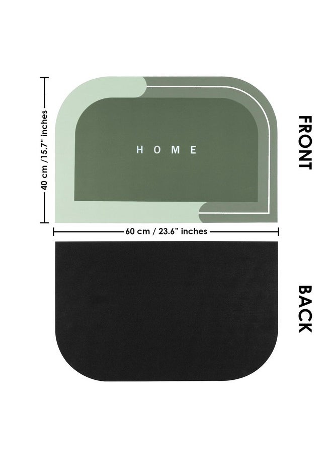 Story@Home Story@Home Door Mat Pack of 2 | Anti-Skid Nappa Leather Door Mats for Home | 40 X 60 cm | Essential Bathroom Mat | Solid | Long Lasting Entrance Mat for Living Room | Kitchen | Office (Green)  - Image 5
