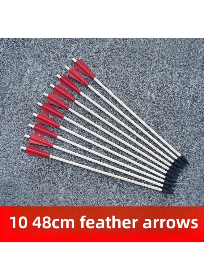 Cast Pot Cast Arrow Antique Game Props Cast Pot Chinese Wedding Rubber Soft Arrow-Color:1 46cm Round Head Red Feather Arrow  - Image 2