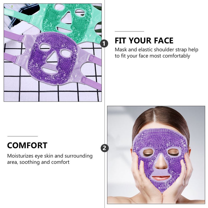 2pcs Cooling Facial Reusable Hot Cold Therapy Gel Cooling Masks - Image 5