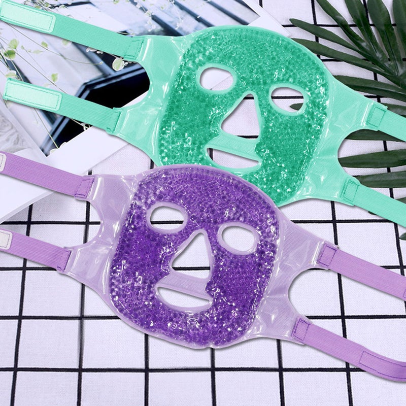 2pcs Cooling Facial Reusable Hot Cold Therapy Gel Cooling Masks - Image 2