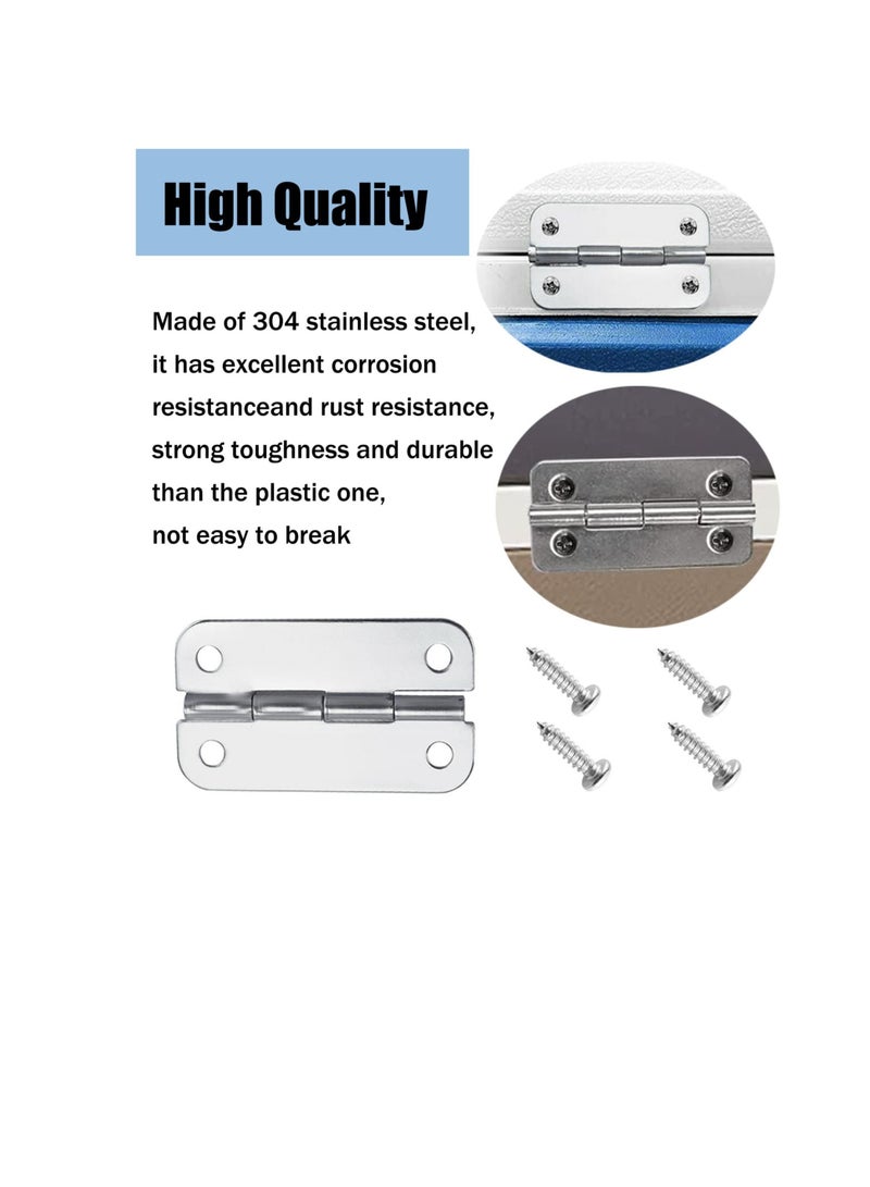 Excefore 4 Pack Heavy Duty Stainless Steel Hinges, High Strength Cooler Replacement Parts, Cooler Hinges with Screws for Igloo Ice Chests  - Image 5